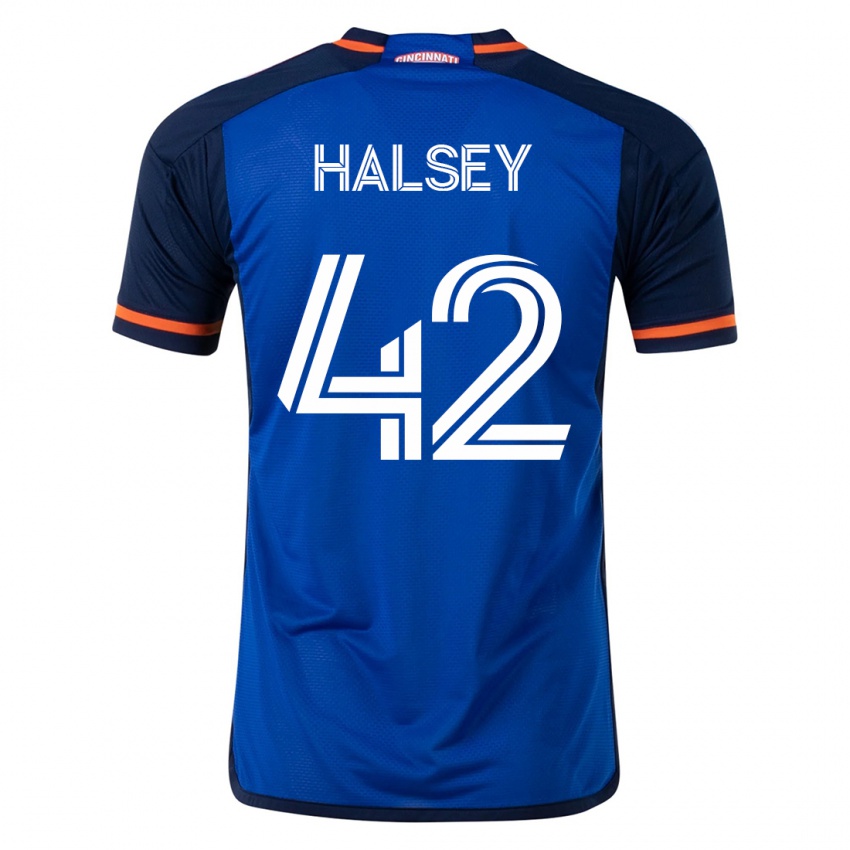 Hombre Camiseta Bret Halsey #42 Azul 1ª Equipación 2023/24 La Camisa México