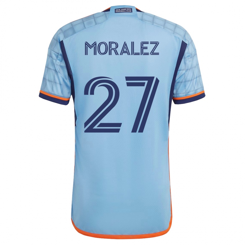 Hombre Camiseta Maxi Moralez #27 Azul 1ª Equipación 2023/24 La Camisa México