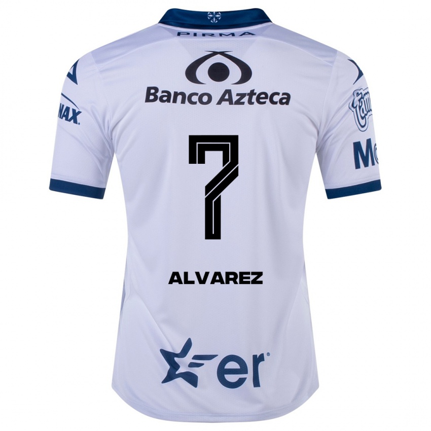 Hombre Camiseta Daniel Álvarez #7 Blanco 1ª Equipación 2023/24 La Camisa México