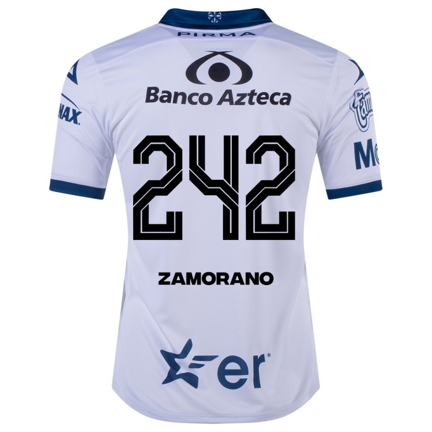 Hombre Camiseta Leonardo Zamorano #242 Blanco 1ª Equipación 2023/24 La Camisa México