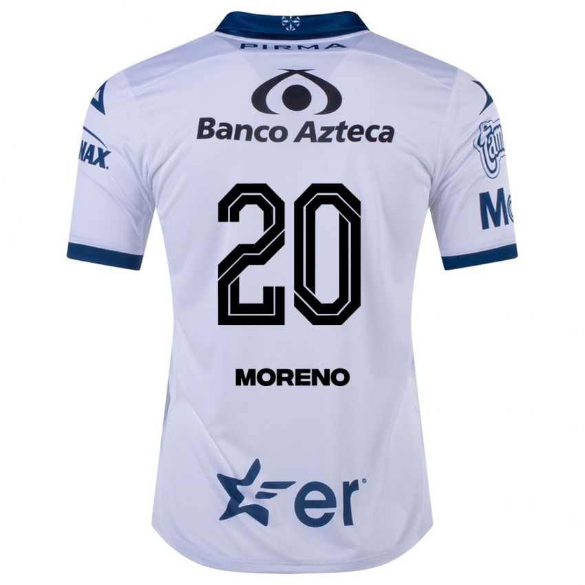 Hombre Camiseta Ximena Moreno #20 Blanco 1ª Equipación 2023/24 La Camisa México