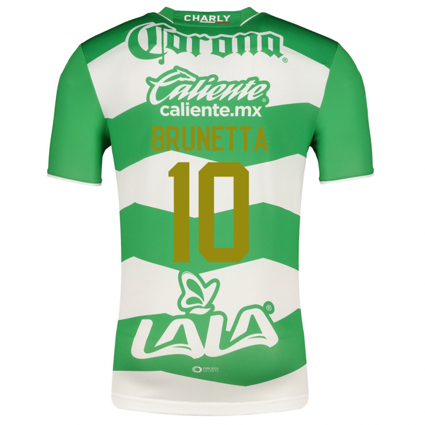 Hombre Camiseta Juan Brunetta #10 Verde 1ª Equipación 2023/24 La Camisa México
