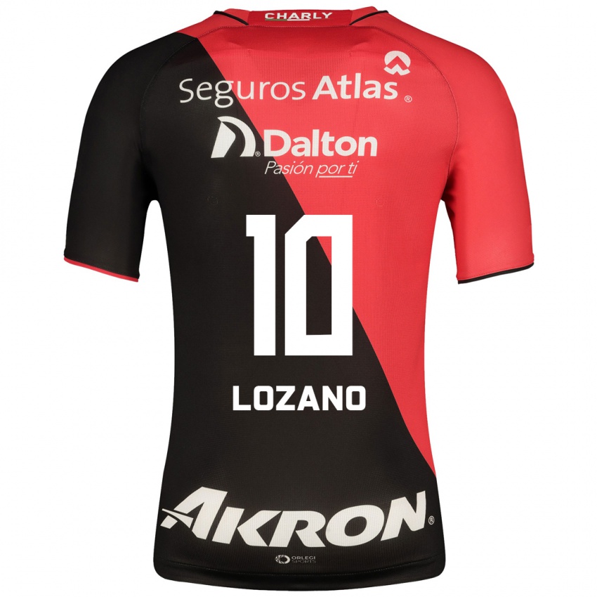 Hombre Camiseta Brian Lozano #10 Negro 1ª Equipación 2023/24 La Camisa México