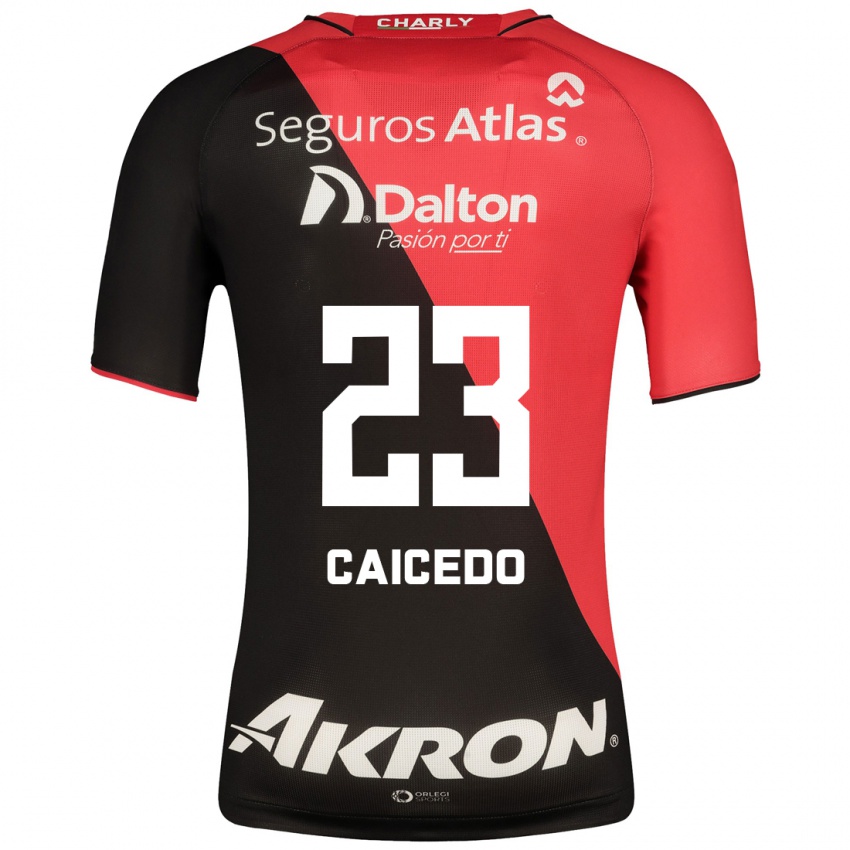 Hombre Camiseta Jordy Caicedo #23 Negro 1ª Equipación 2023/24 La Camisa México