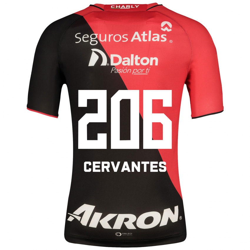 Hombre Camiseta Daniel Cervantes #206 Negro 1ª Equipación 2023/24 La Camisa México