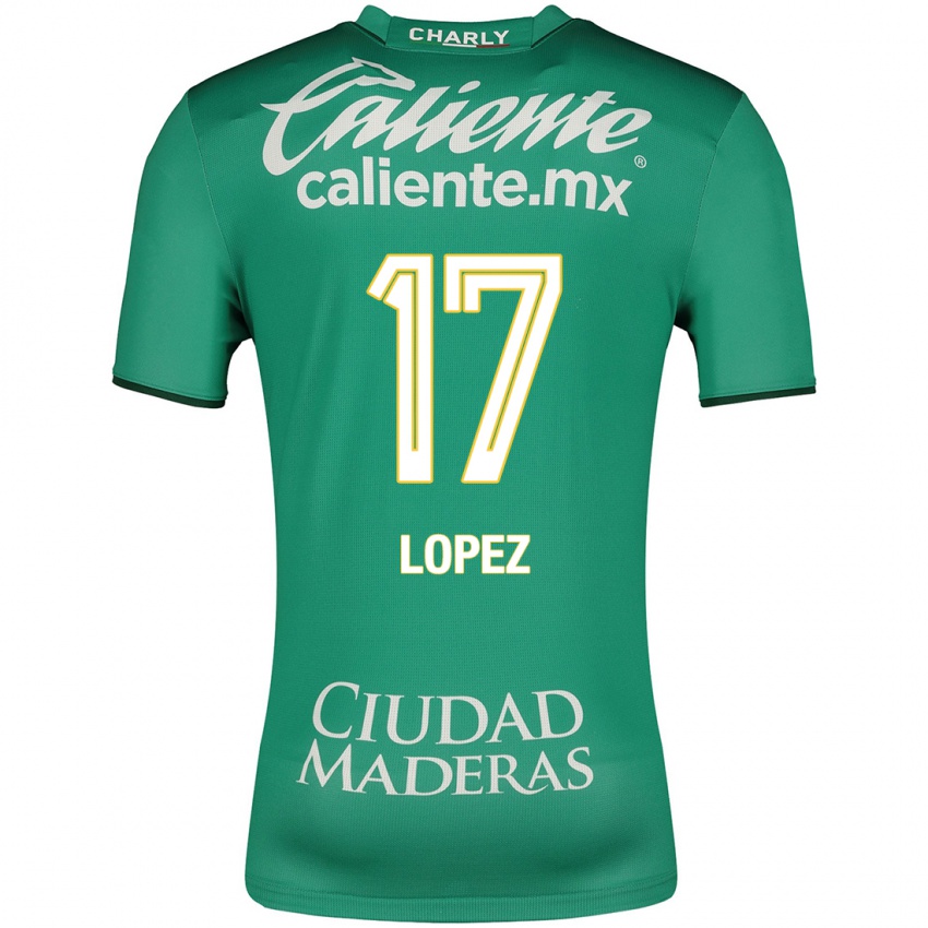 Hombre Camiseta Nicolas Lopez #17 Verde 1ª Equipación 2023/24 La Camisa México