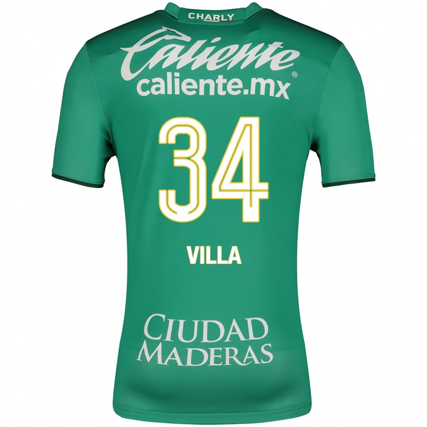 Hombre Camiseta Óscar Villa #34 Verde 1ª Equipación 2023/24 La Camisa México