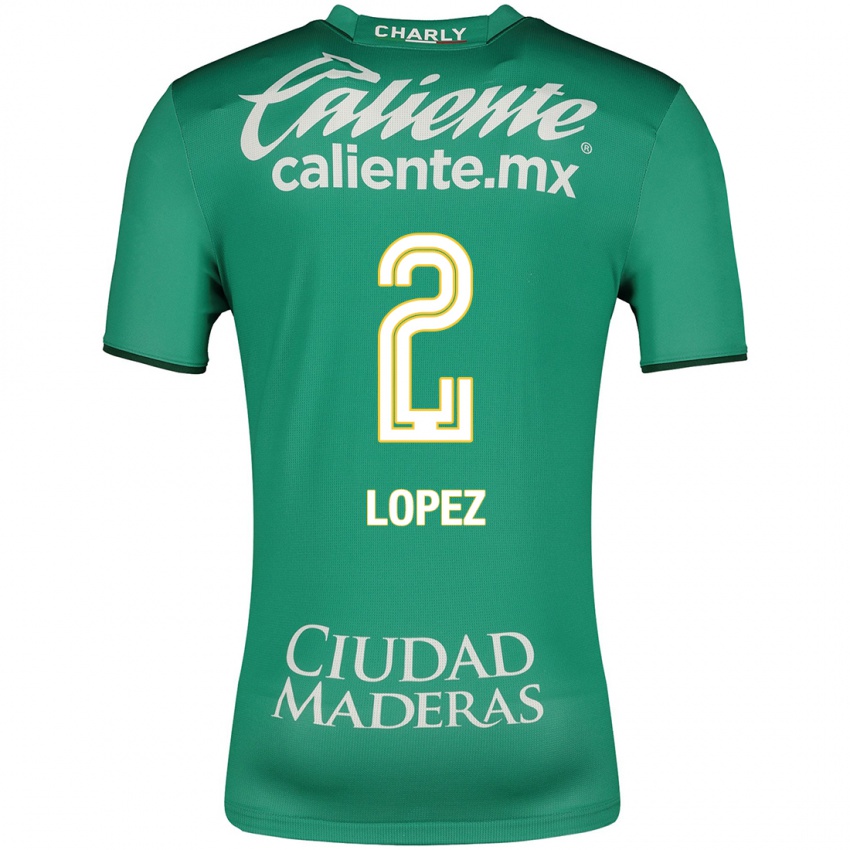 Hombre Camiseta Vanessa Lopez #2 Verde 1ª Equipación 2023/24 La Camisa México
