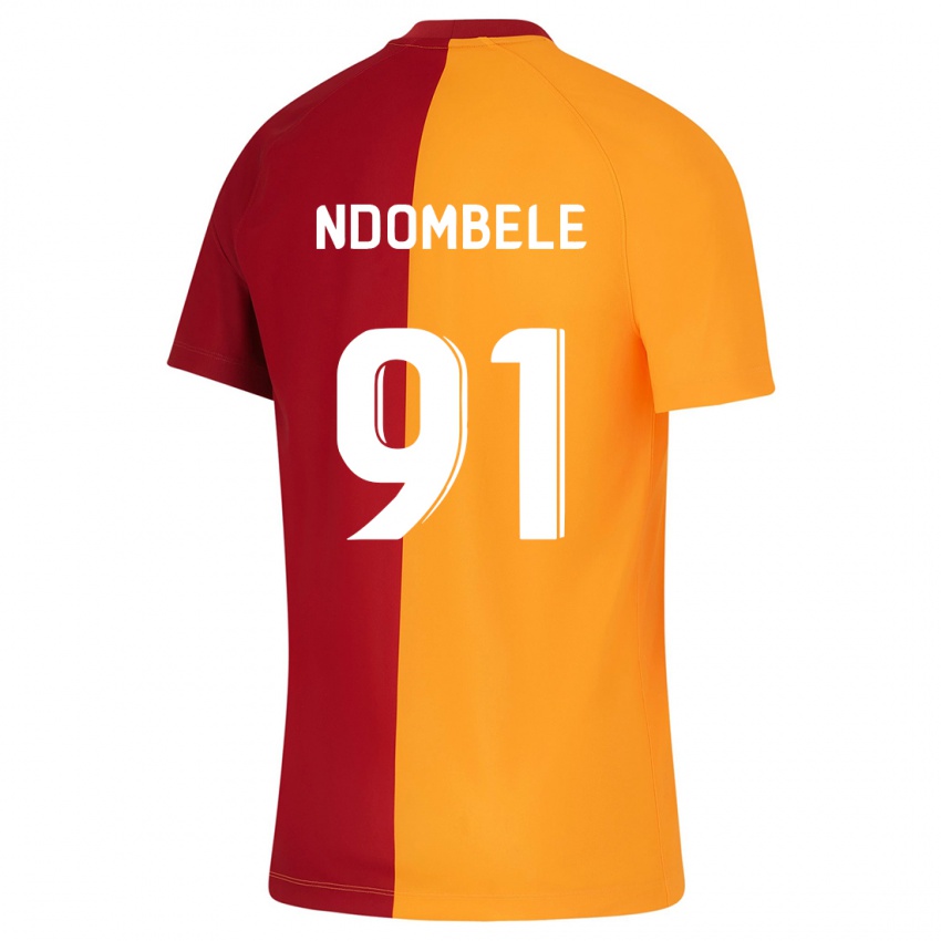 Hombre Camiseta Tanguy Ndombele #91 Naranja 1ª Equipación 2023/24 La Camisa México