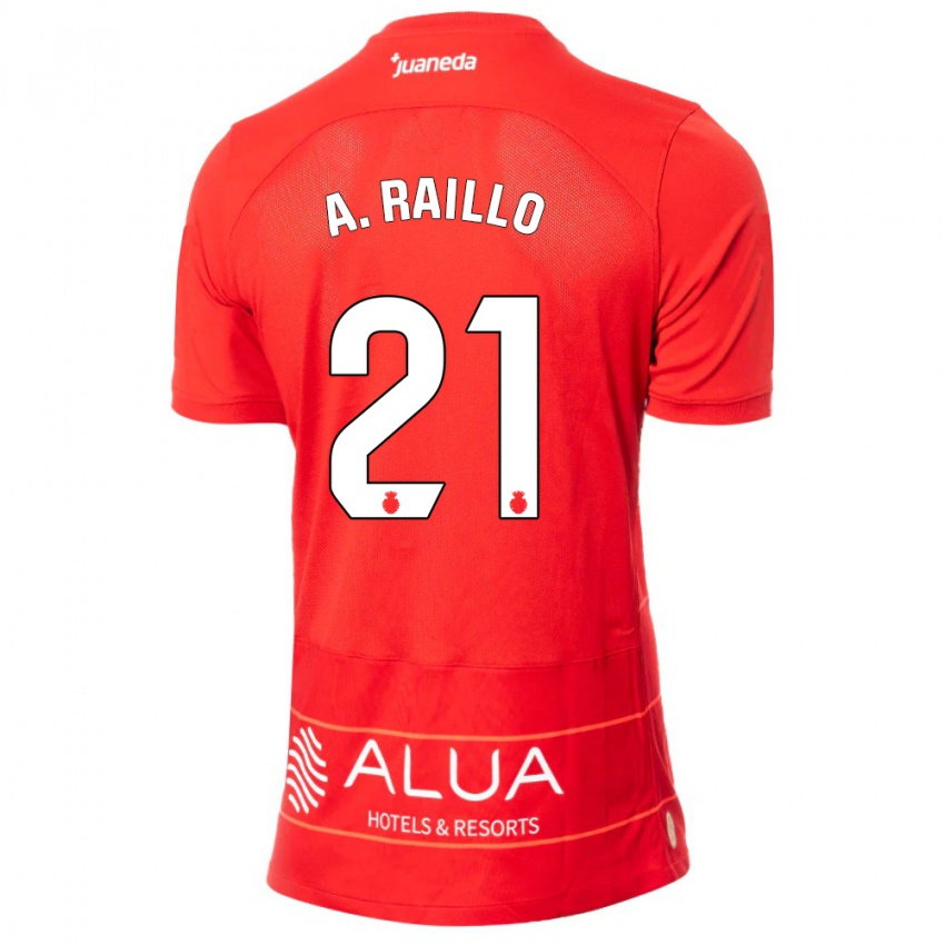 Hombre Camiseta Antonio Raíllo #21 Rojo 1ª Equipación 2023/24 La Camisa México