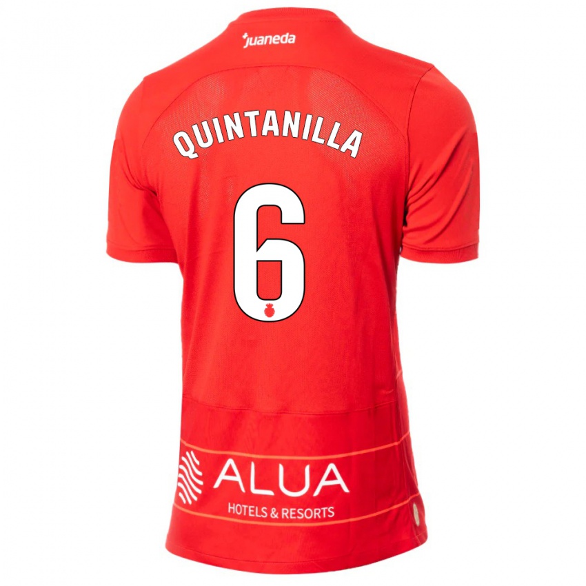 Hombre Camiseta Rubén Quintanilla #6 Rojo 1ª Equipación 2023/24 La Camisa México