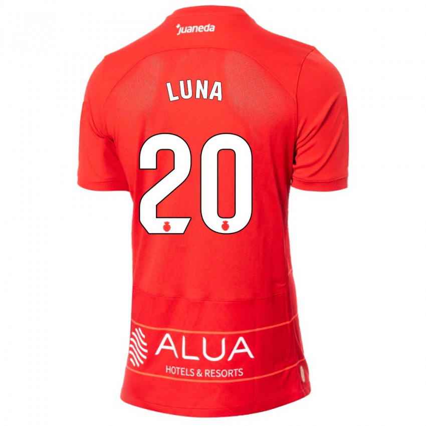 Hombre Camiseta Daniel Luna #20 Rojo 1ª Equipación 2023/24 La Camisa México