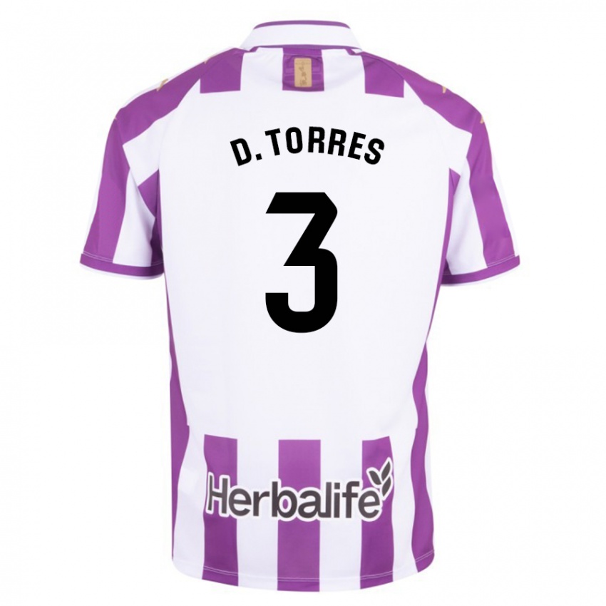 Hombre Camiseta David Torres #3 Morado 1ª Equipación 2023/24 La Camisa México