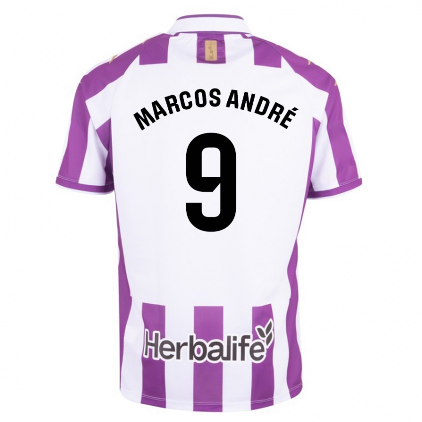 Hombre Camiseta Marcos Andre #9 Morado 1ª Equipación 2023/24 La Camisa México