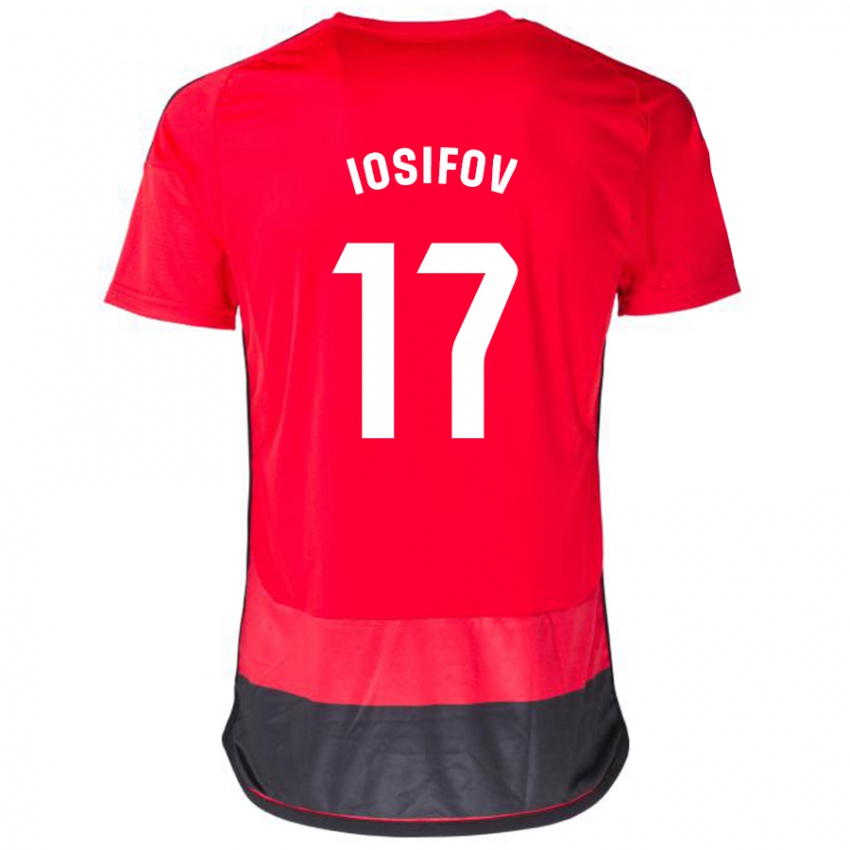 Hombre Camiseta Nikita Iosifov #17 Negro Rojo 1ª Equipación 2023/24 La Camisa México