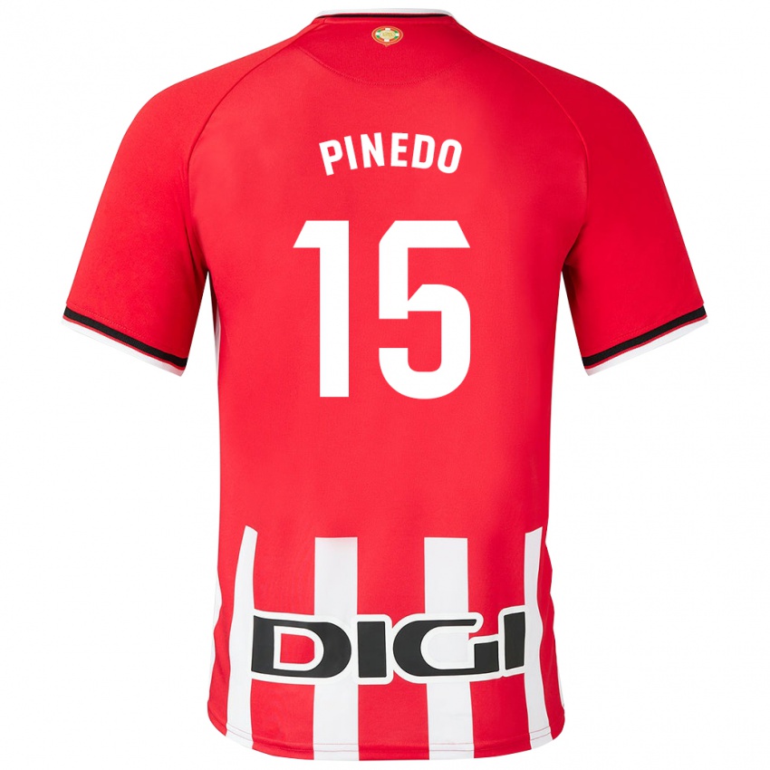 Hombre Camiseta Clara Pinedo Castresana #15 Rojo 1ª Equipación 2023/24 La Camisa México