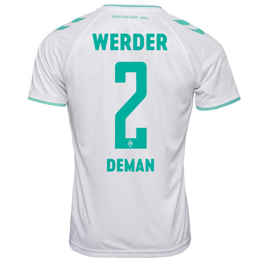 Hombre Camiseta Olivier Deman #2 Blanco 2ª Equipación 2023/24 La Camisa México