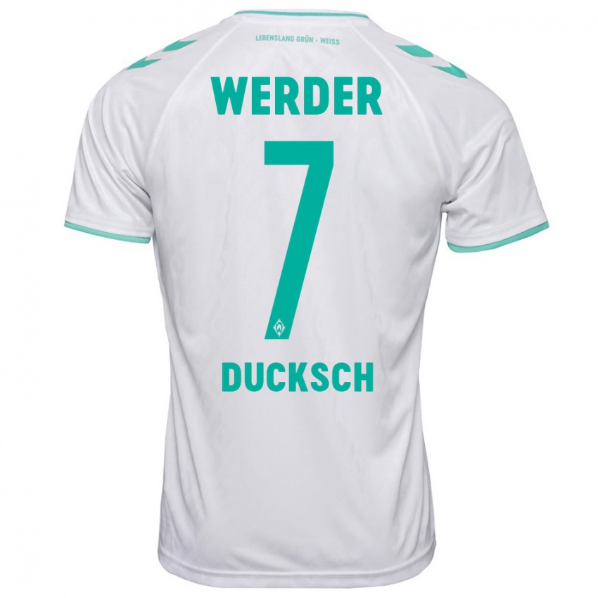 Hombre Camiseta Marvin Ducksch #7 Blanco 2ª Equipación 2023/24 La Camisa México