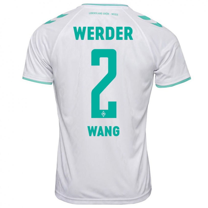 Hombre Camiseta Bowen Wang #2 Blanco 2ª Equipación 2023/24 La Camisa México