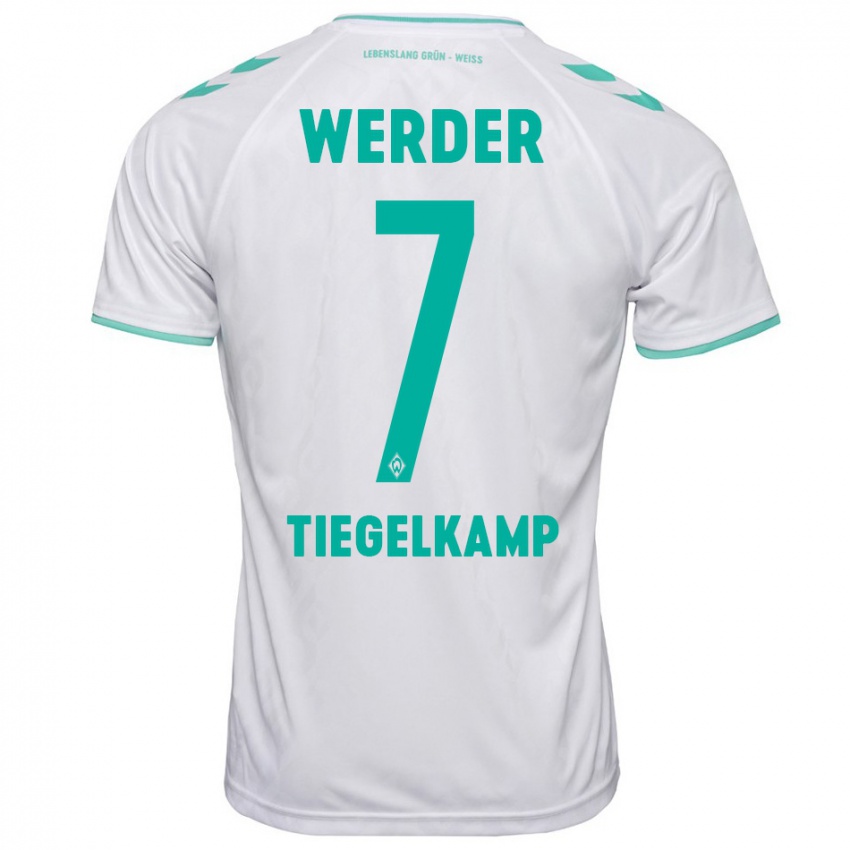 Hombre Camiseta Maximilian Tiegelkamp #7 Blanco 2ª Equipación 2023/24 La Camisa México