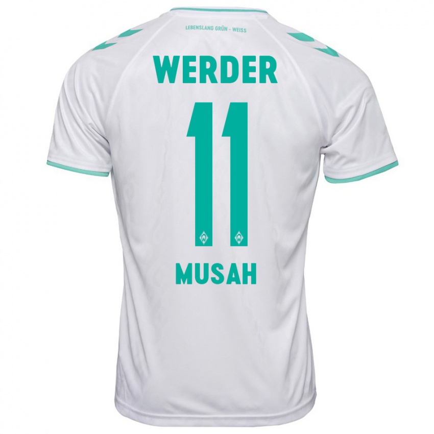 Hombre Camiseta Salim Musah #11 Blanco 2ª Equipación 2023/24 La Camisa México