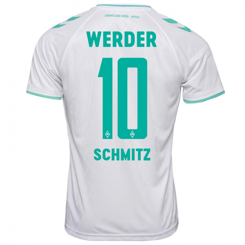 Hombre Camiseta Maximilian Schmitz #10 Blanco 2ª Equipación 2023/24 La Camisa México