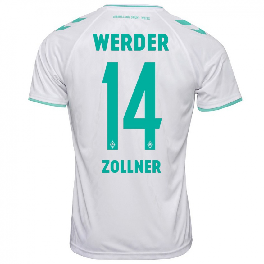 Hombre Camiseta Adrian Zollner #14 Blanco 2ª Equipación 2023/24 La Camisa México