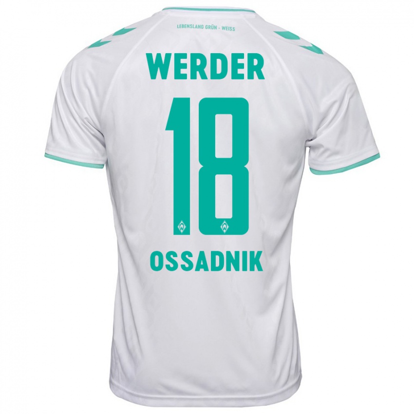 Hombre Camiseta Jannes Ossadnik #18 Blanco 2ª Equipación 2023/24 La Camisa México