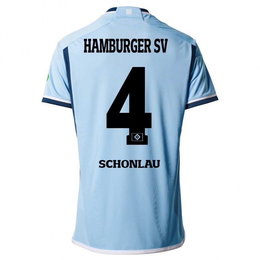 Hombre Camiseta Sebastian Schonlau #4 Azul 2ª Equipación 2023/24 La Camisa México