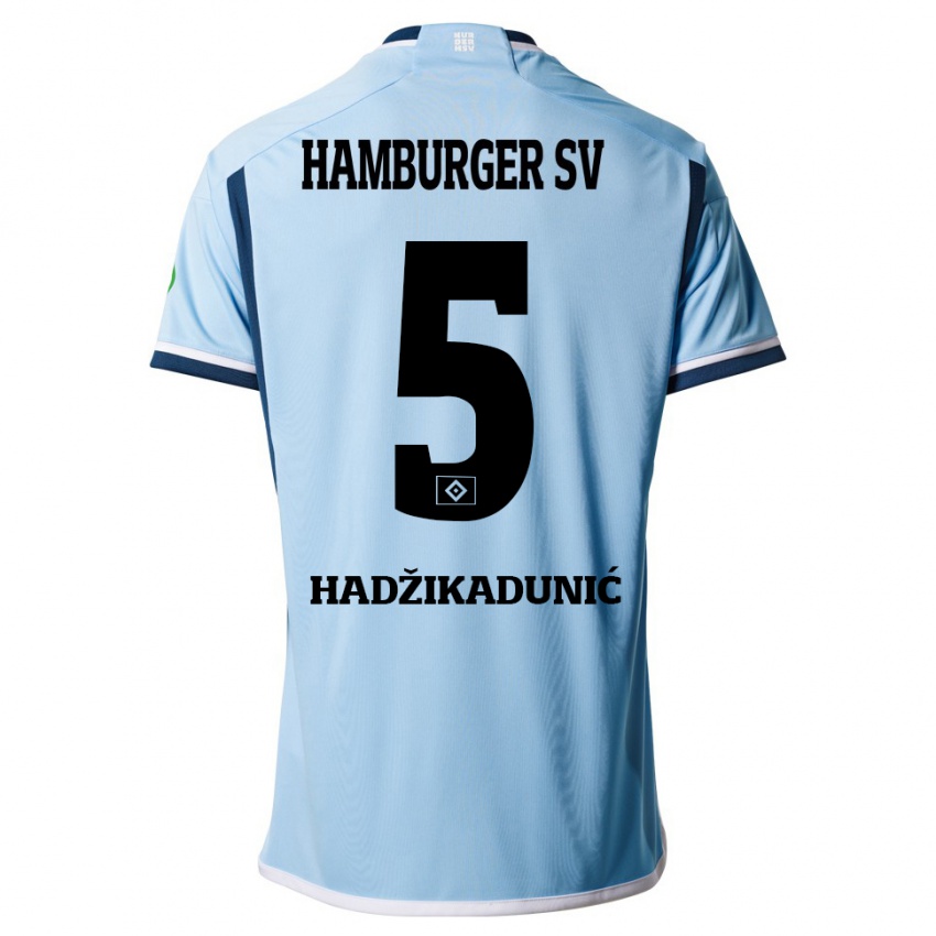 Hombre Camiseta Dennis Hadzikadunic #5 Azul 2ª Equipación 2023/24 La Camisa México