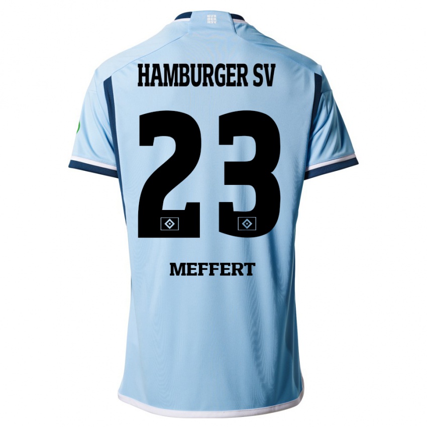 Hombre Camiseta Jonas Meffert #23 Azul 2ª Equipación 2023/24 La Camisa México