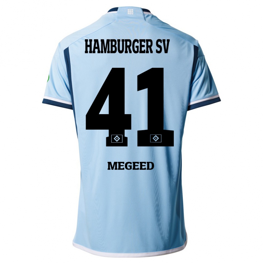 Hombre Camiseta Omar Megeed #41 Azul 2ª Equipación 2023/24 La Camisa México