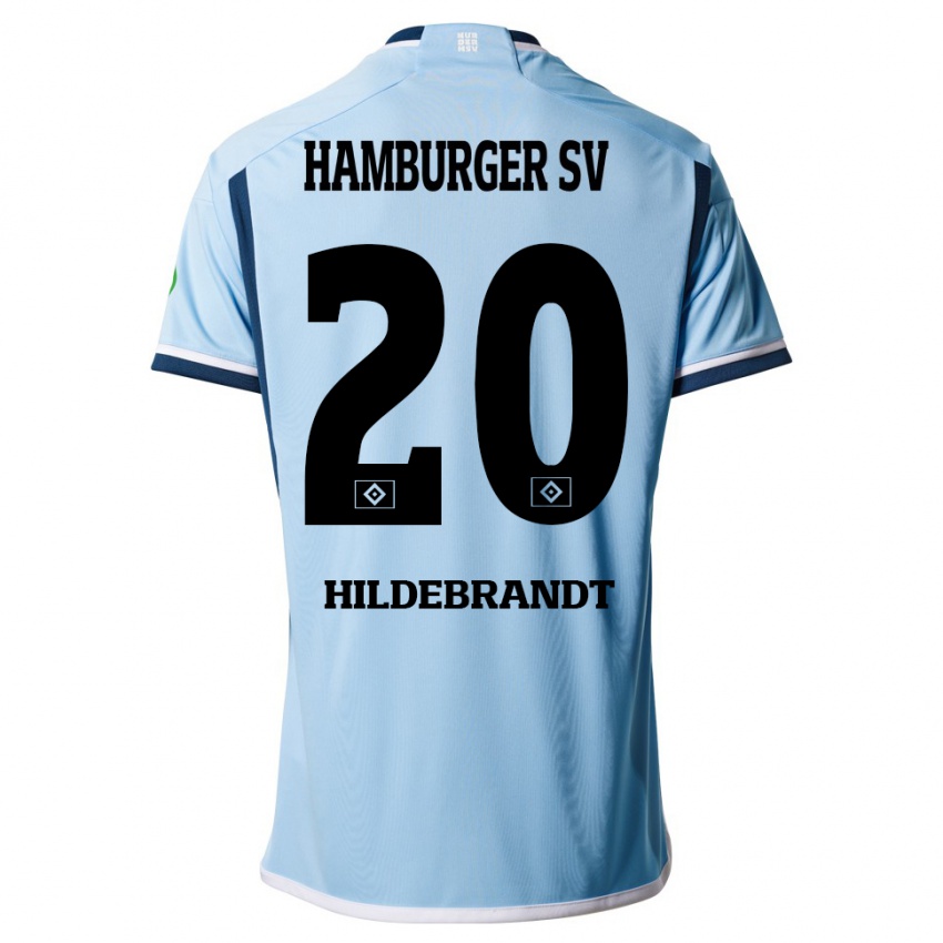 Hombre Camiseta Tjark Hildebrandt #20 Azul 2ª Equipación 2023/24 La Camisa México