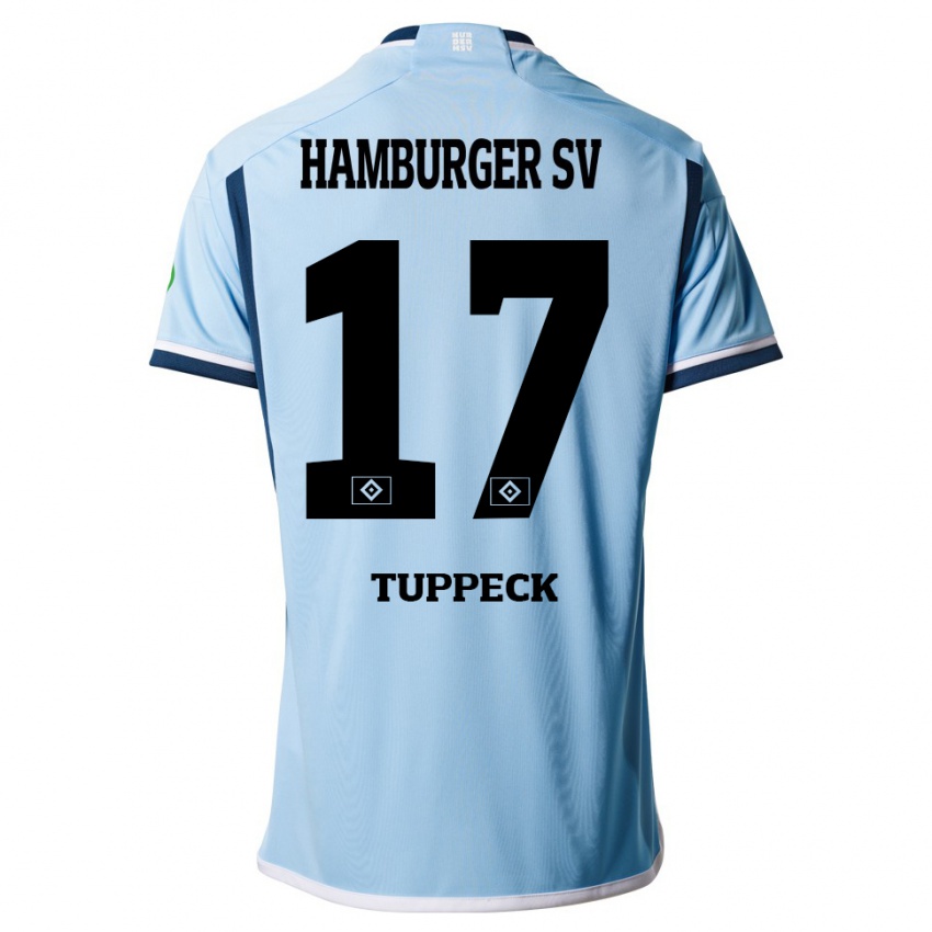 Hombre Camiseta Niklas Tuppeck #17 Azul 2ª Equipación 2023/24 La Camisa México