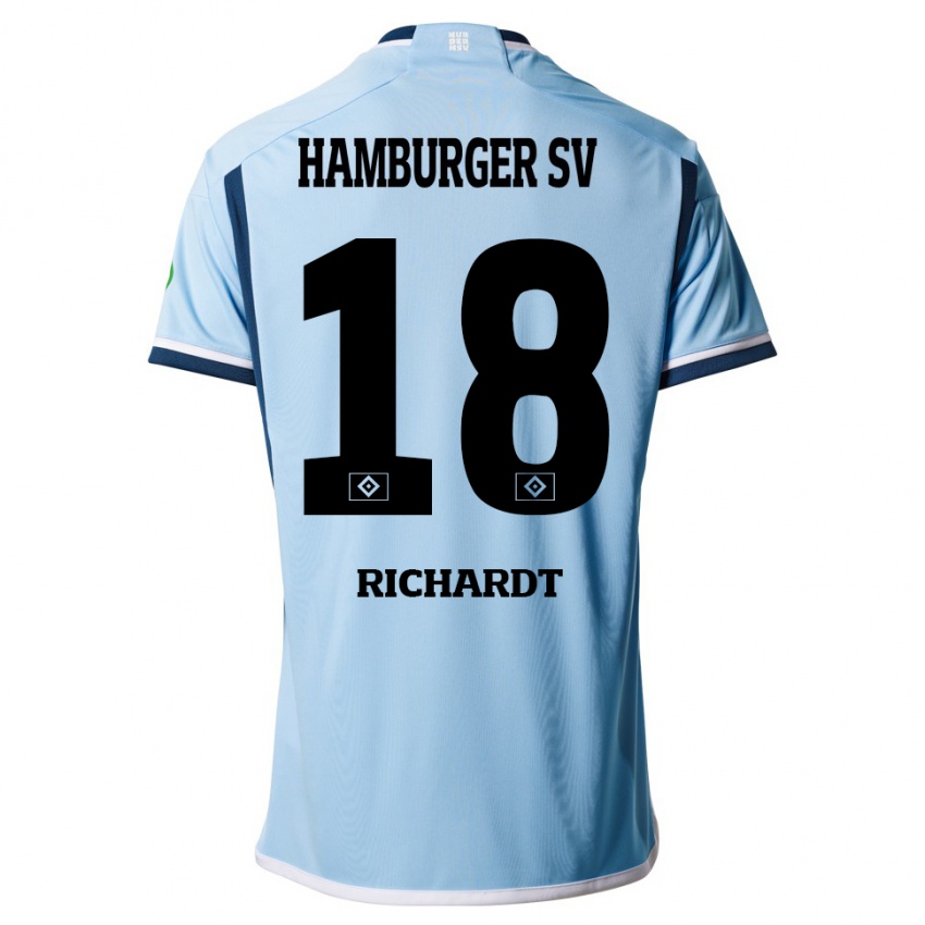 Hombre Camiseta Dayo Richardt #18 Azul 2ª Equipación 2023/24 La Camisa México