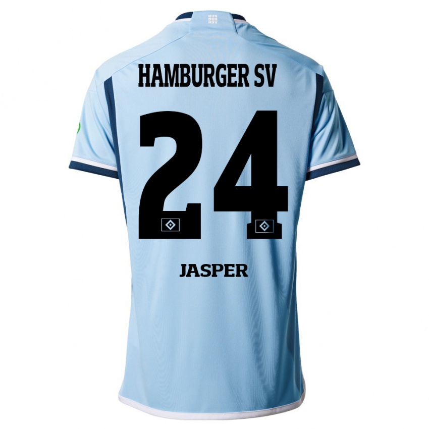 Hombre Camiseta Jan-Lukas Jasper #24 Azul 2ª Equipación 2023/24 La Camisa México