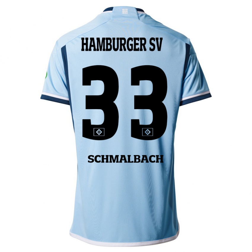 Hombre Camiseta Sebastian Schmalbach #33 Azul 2ª Equipación 2023/24 La Camisa México