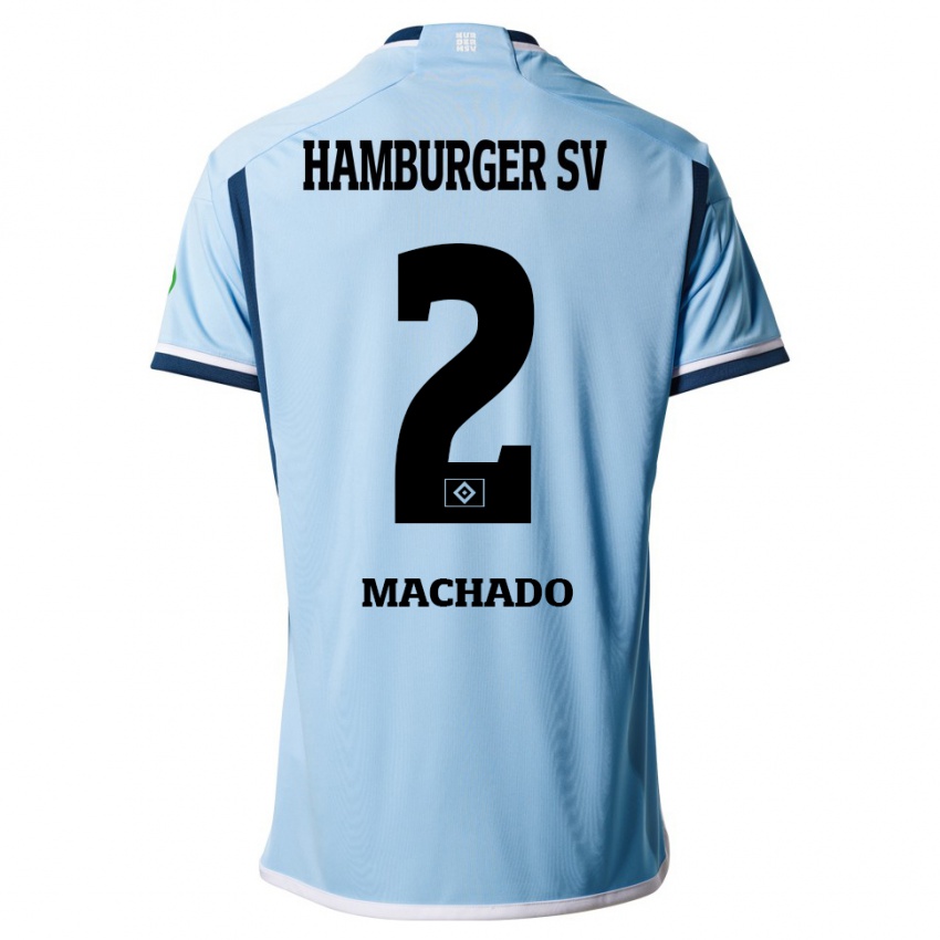 Hombre Camiseta Kilian Hölscher Machado #2 Azul 2ª Equipación 2023/24 La Camisa México