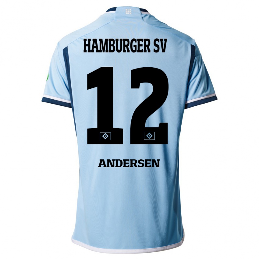 Hombre Camiseta Patrick Andersen #12 Azul 2ª Equipación 2023/24 La Camisa México