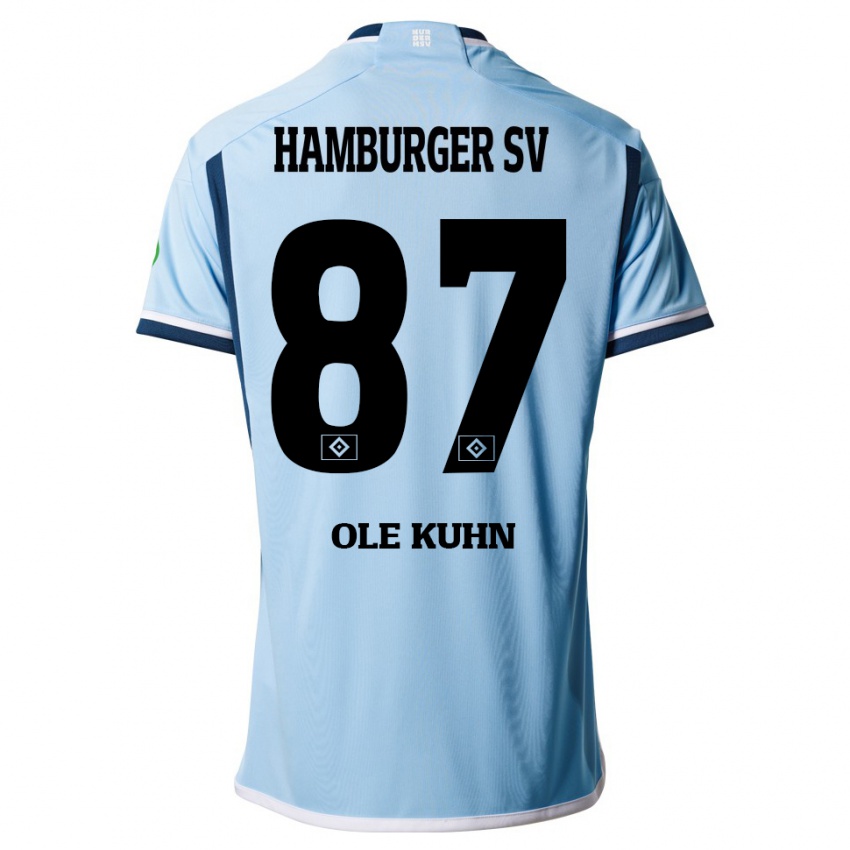 Hombre Camiseta Niklas Ole Kühn #87 Azul 2ª Equipación 2023/24 La Camisa México