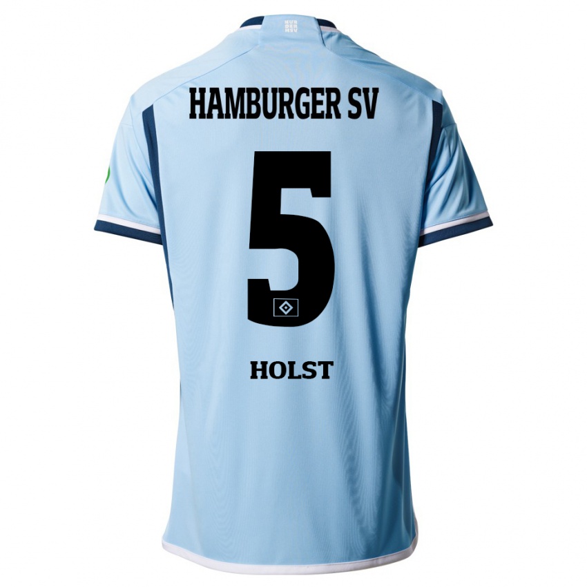 Hombre Camiseta Evelyn Holst #5 Azul 2ª Equipación 2023/24 La Camisa México