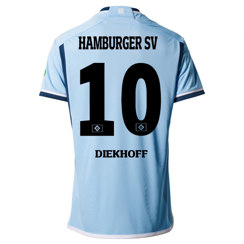 Hombre Camiseta Hannah Diekhoff #10 Azul 2ª Equipación 2023/24 La Camisa México