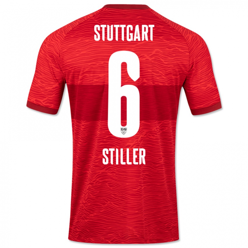 Hombre Camiseta Angelo Stiller #6 Rojo 2ª Equipación 2023/24 La Camisa México