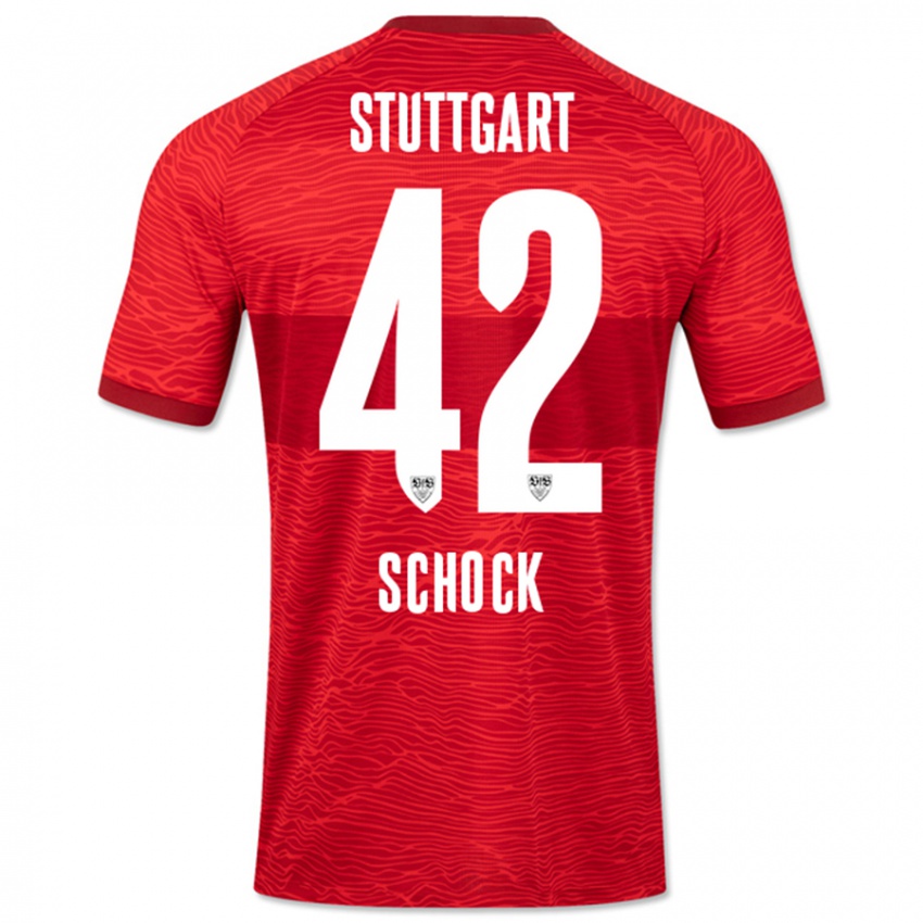 Hombre Camiseta Florian Schock #42 Rojo 2ª Equipación 2023/24 La Camisa México