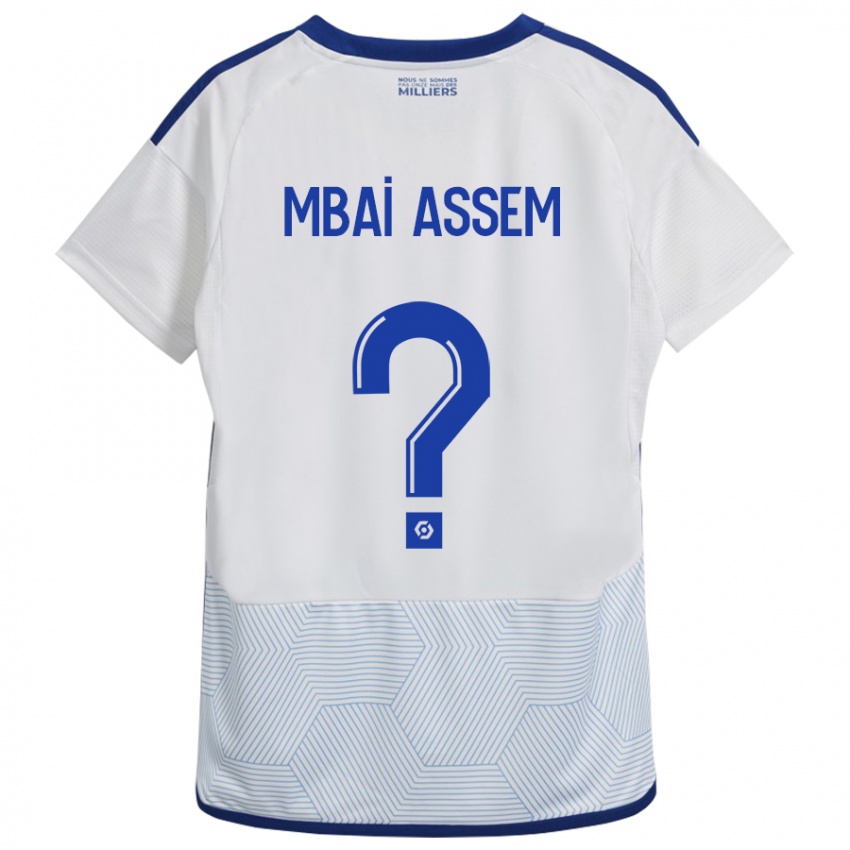 Hombre Camiseta Chris Mbaï-Assem #0 Blanco 2ª Equipación 2023/24 La Camisa México
