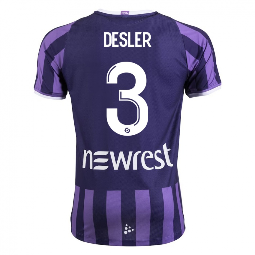 Hombre Camiseta Mikkel Desler #3 Morado 2ª Equipación 2023/24 La Camisa México