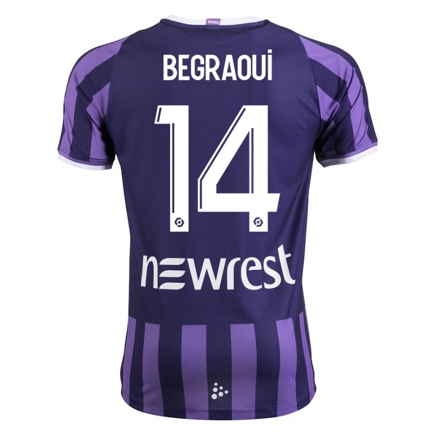 Hombre Camiseta Yanis Begraoui #14 Morado 2ª Equipación 2023/24 La Camisa México