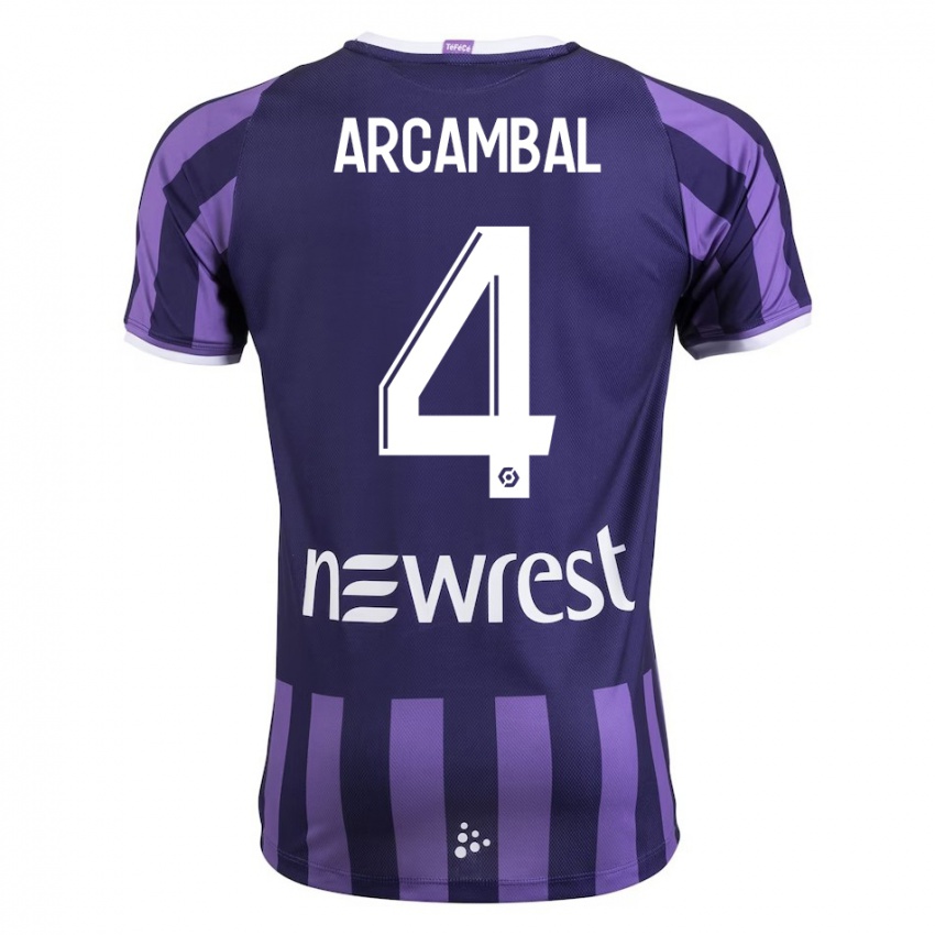 Hombre Camiseta Anais Arcambal #4 Morado 2ª Equipación 2023/24 La Camisa México