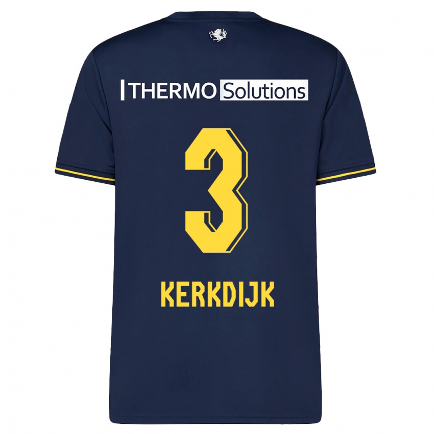 Hombre Camiseta Danique Kerkdijk #3 Armada 2ª Equipación 2023/24 La Camisa México