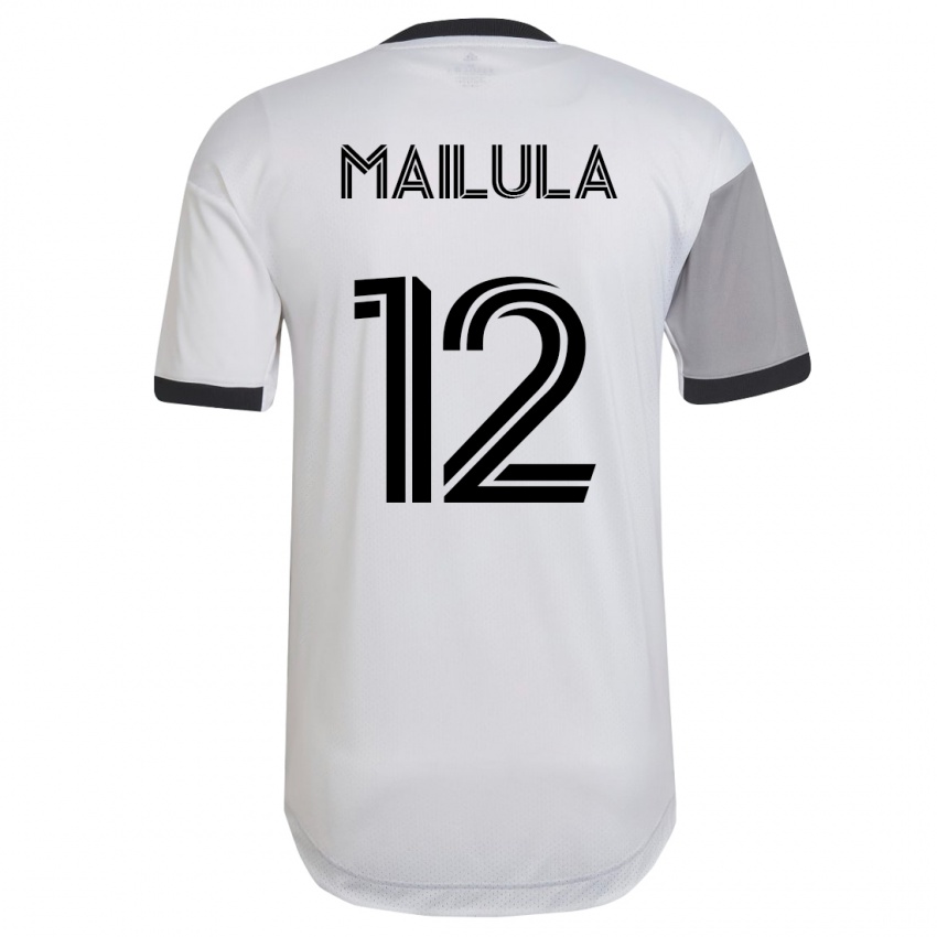 Hombre Camiseta Cassius Mailula #12 Blanco 2ª Equipación 2023/24 La Camisa México